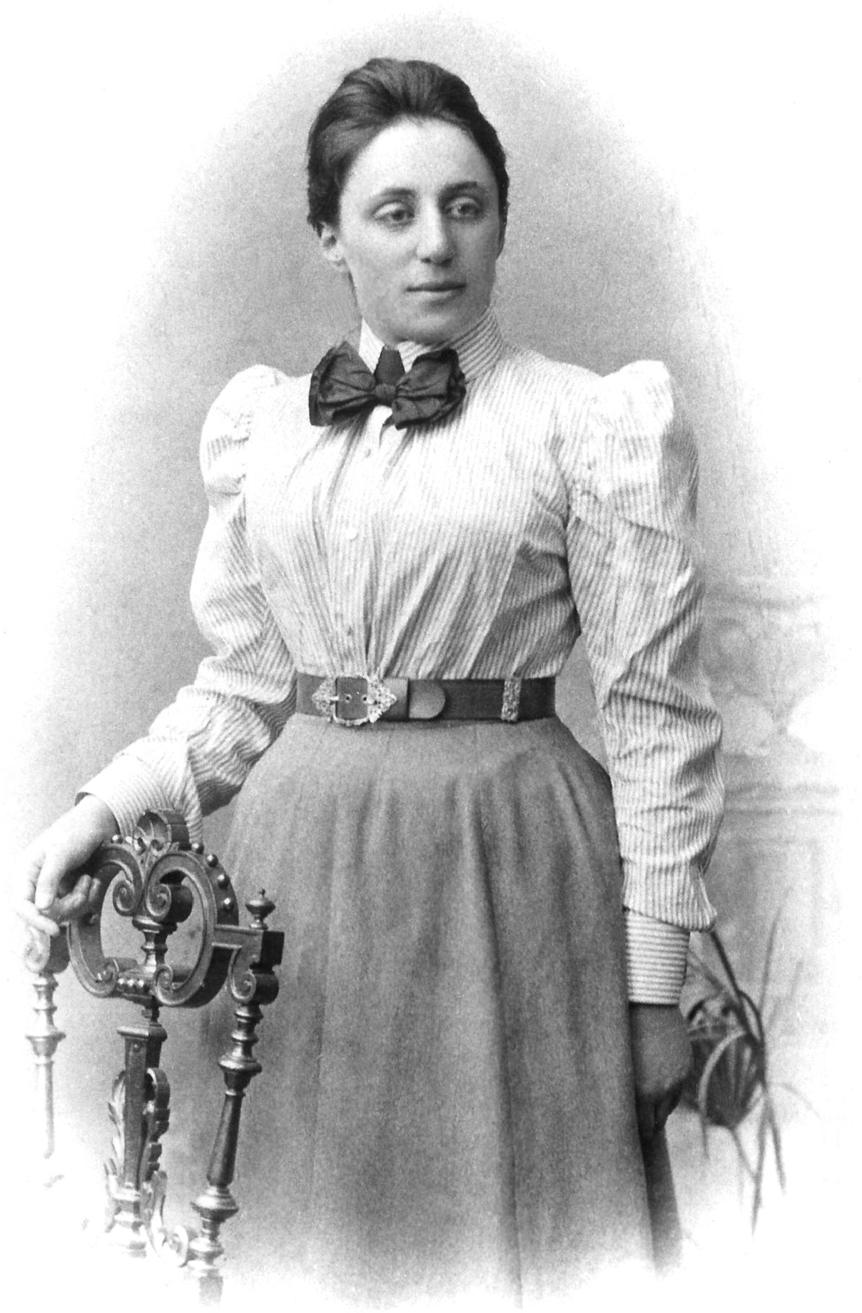 Black and white photograph of mathematician Emmy Noether